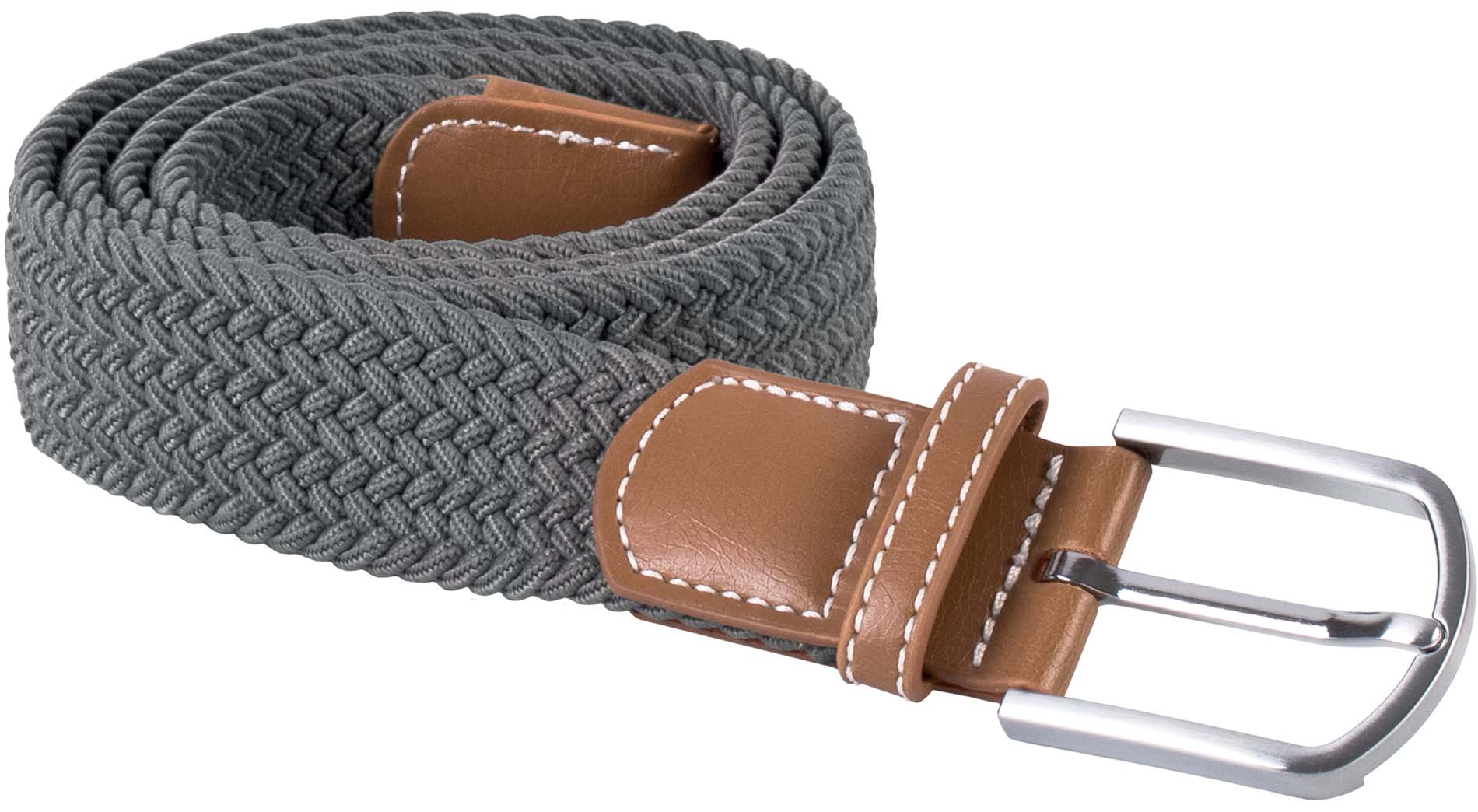 Ceinture tressée élastique kp805 - dark grey - Promociel