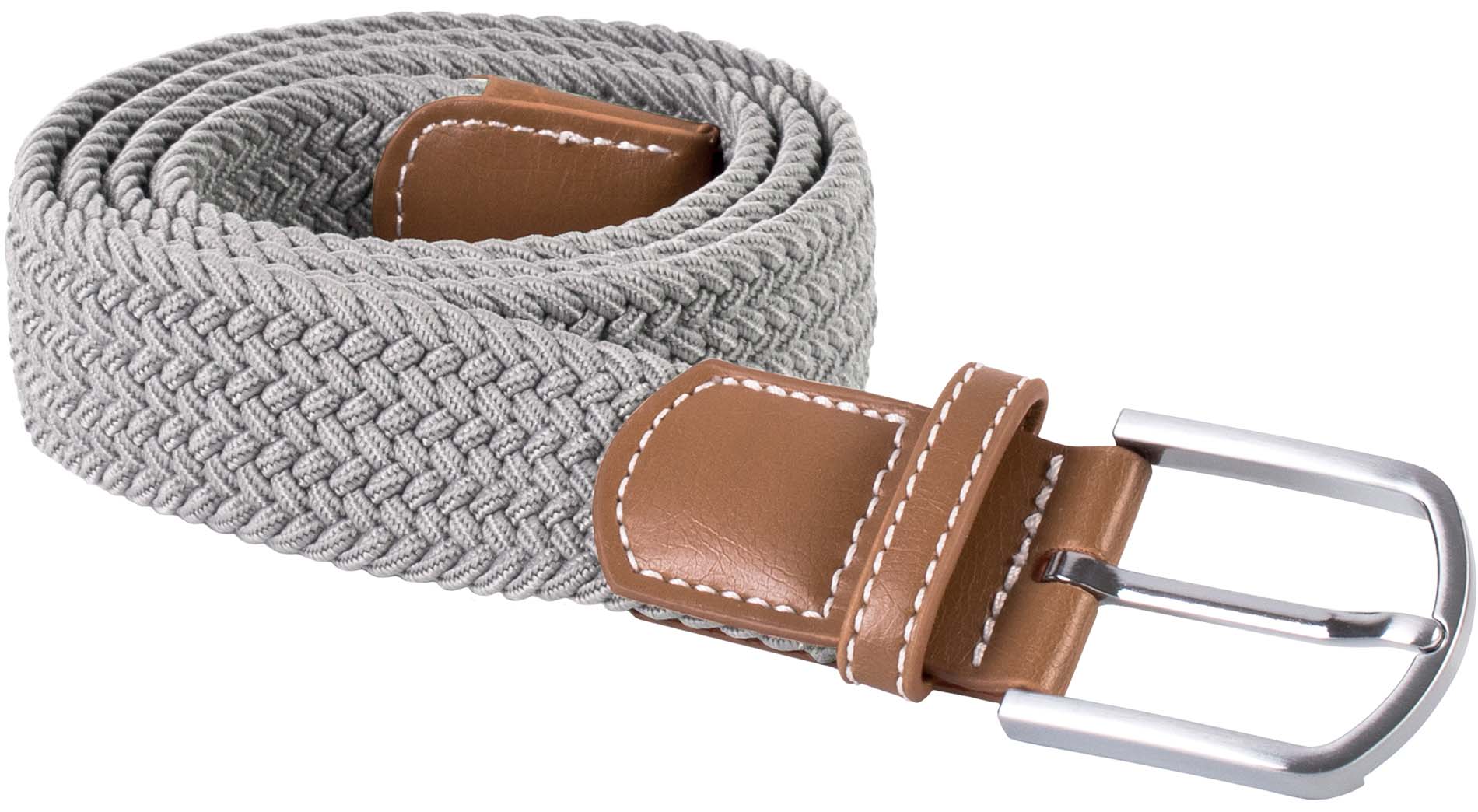 Ceinture tressée élastiquée kp805 - light grey - Promociel