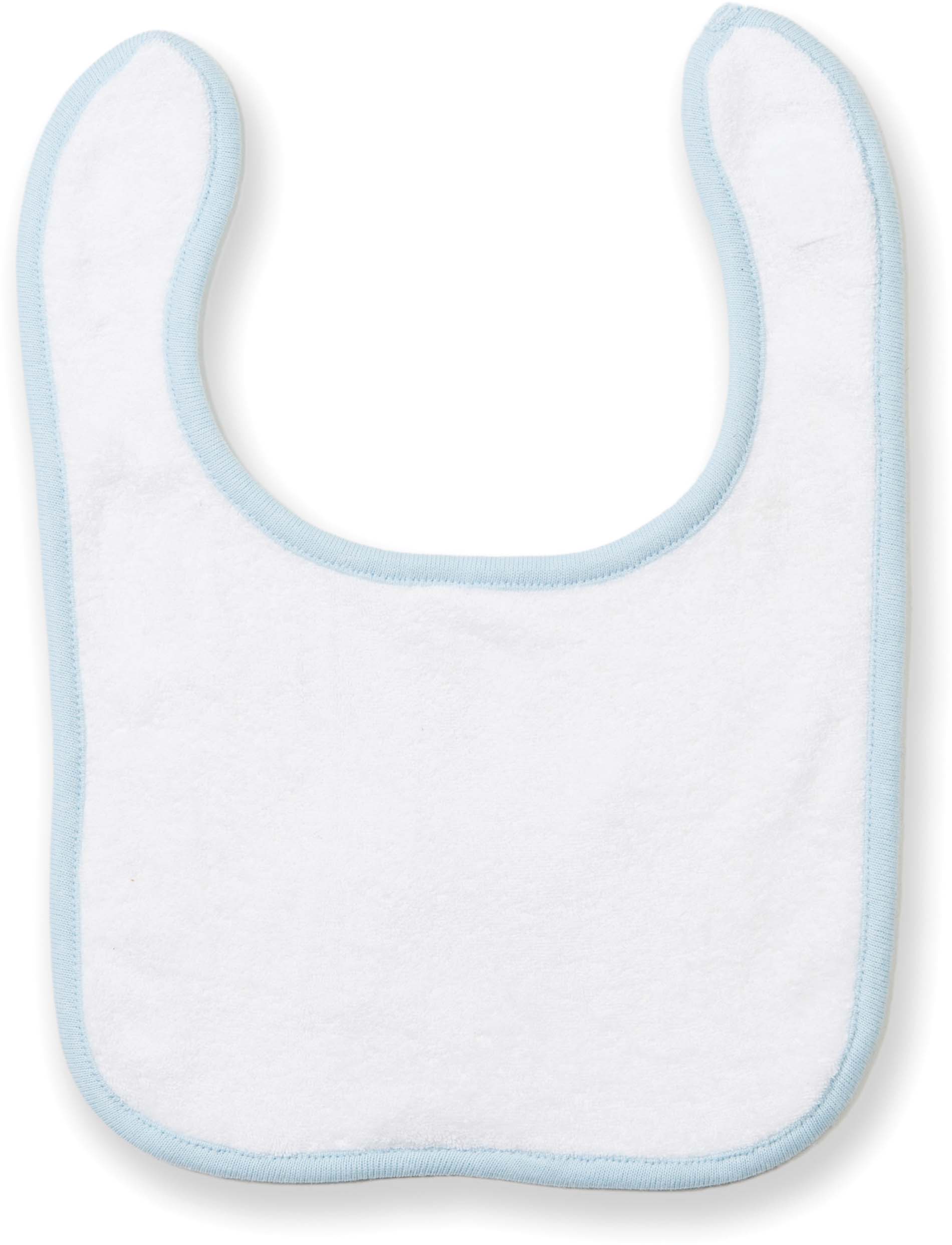 Bavoir éponge lw22t - white / pale blue - Promociel