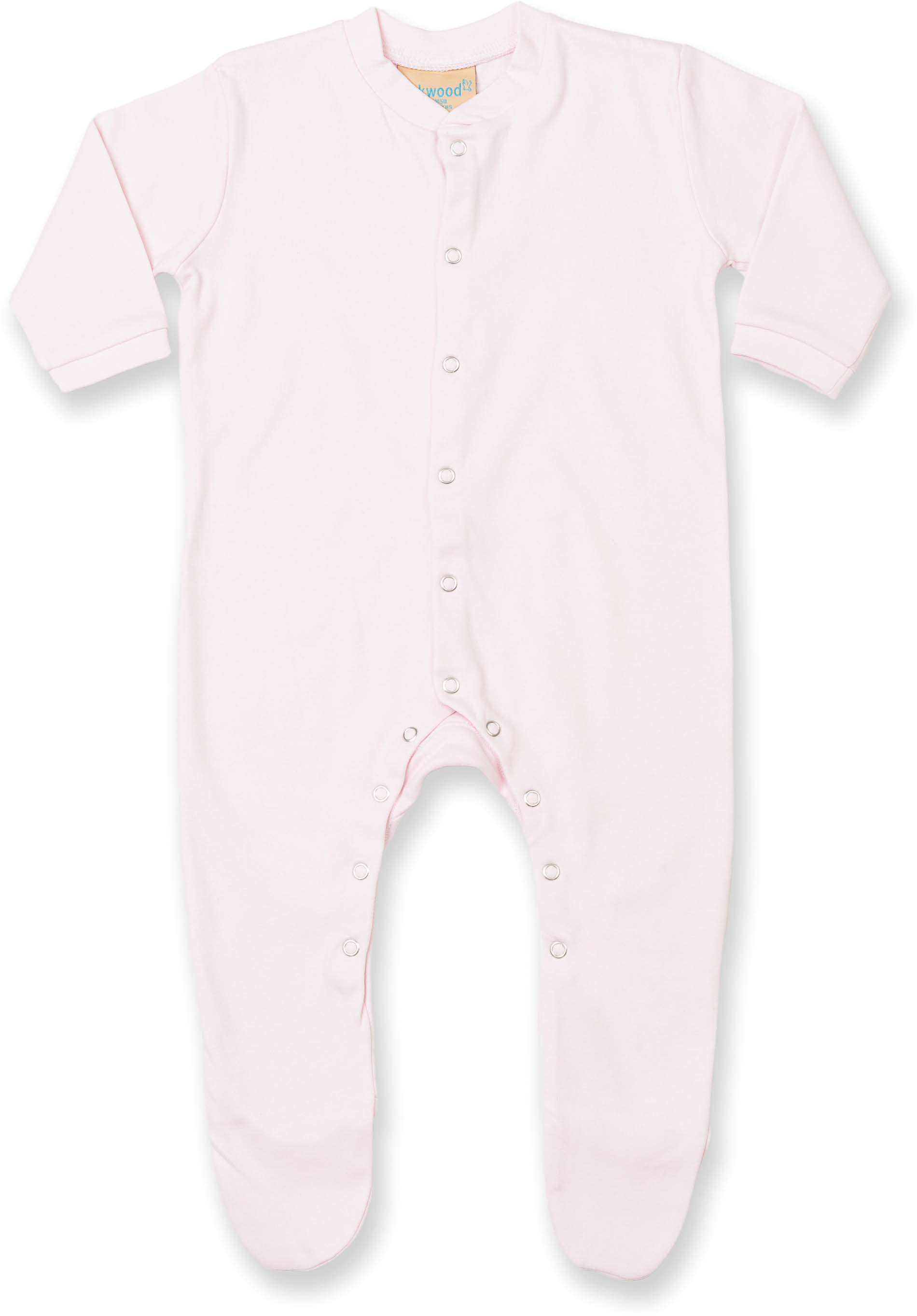 Pyjama bébé à boutons pression lw50t - pale pink - Promociel