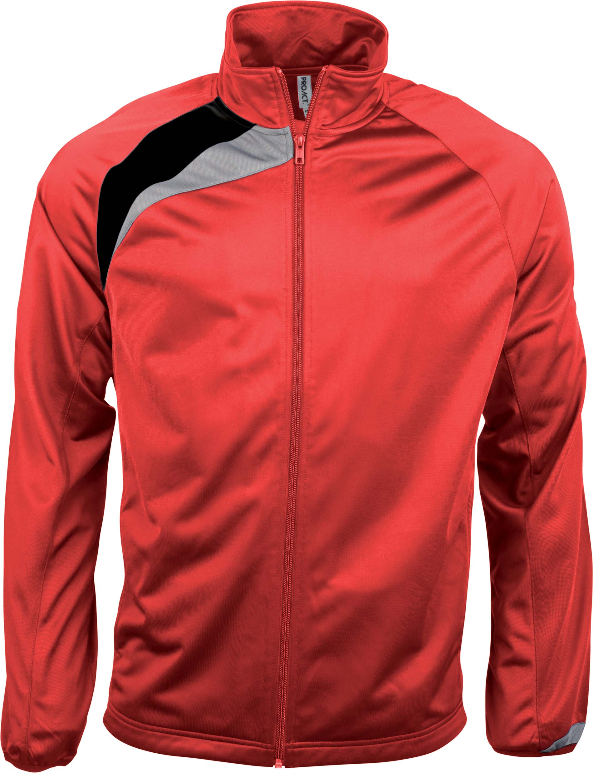 Veste de surv&ecirc;tement enfant pa307 - sporty red / black / storm grey - Promociel