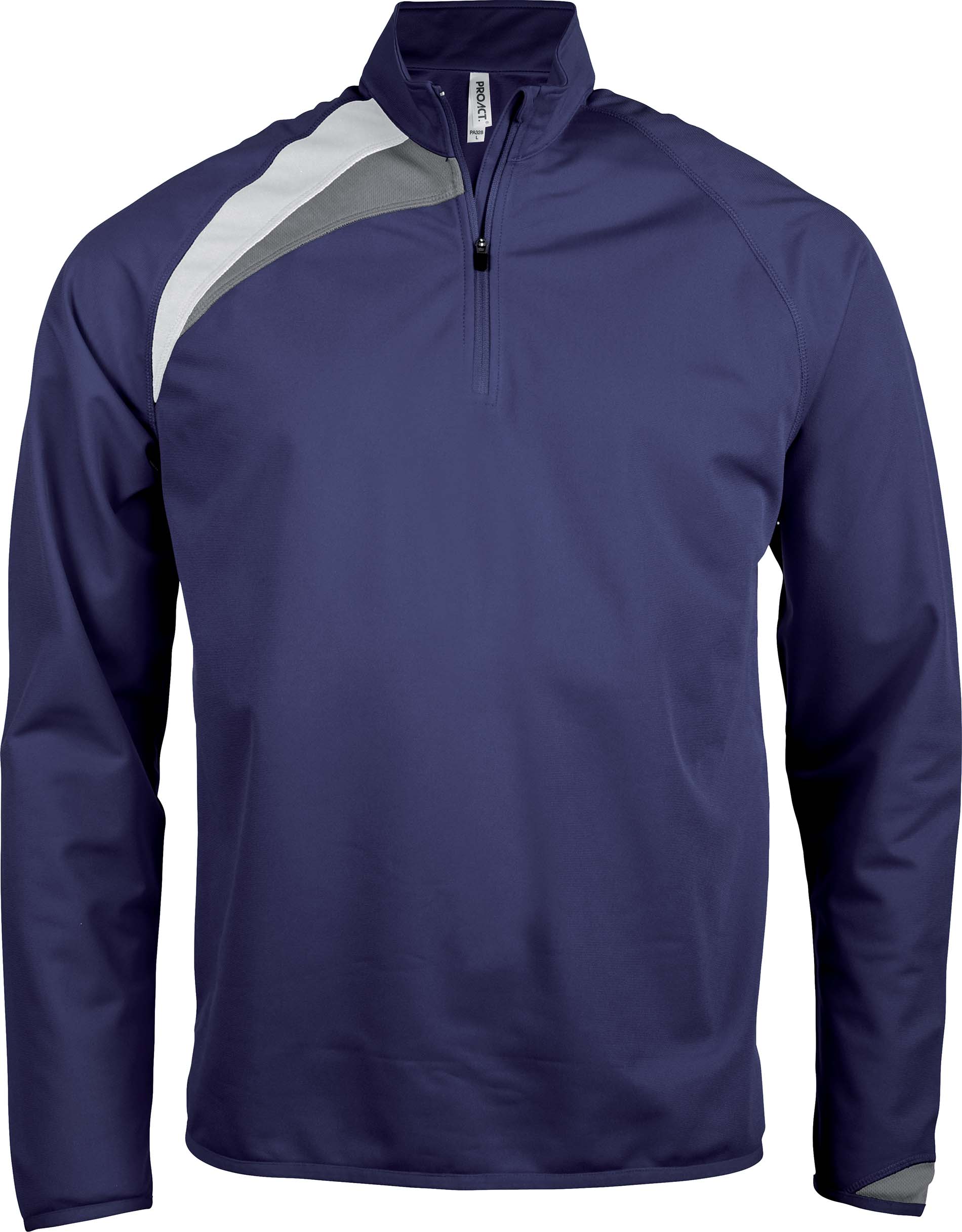 Sweat-shirt enfant d&rsquo;entra&icirc;nement 1/4 zip pa329 - sporty navy / white / storm grey - Promociel