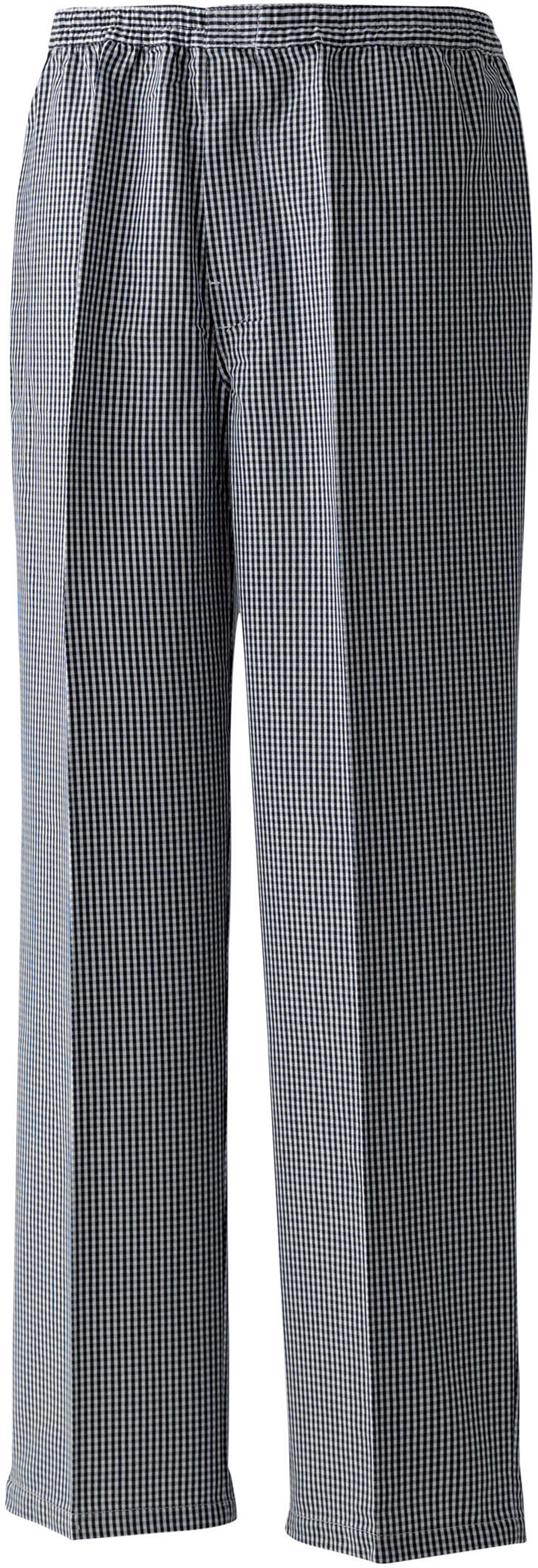 Pantalon de cuisine "pull on" pr552 - black / white - Promociel