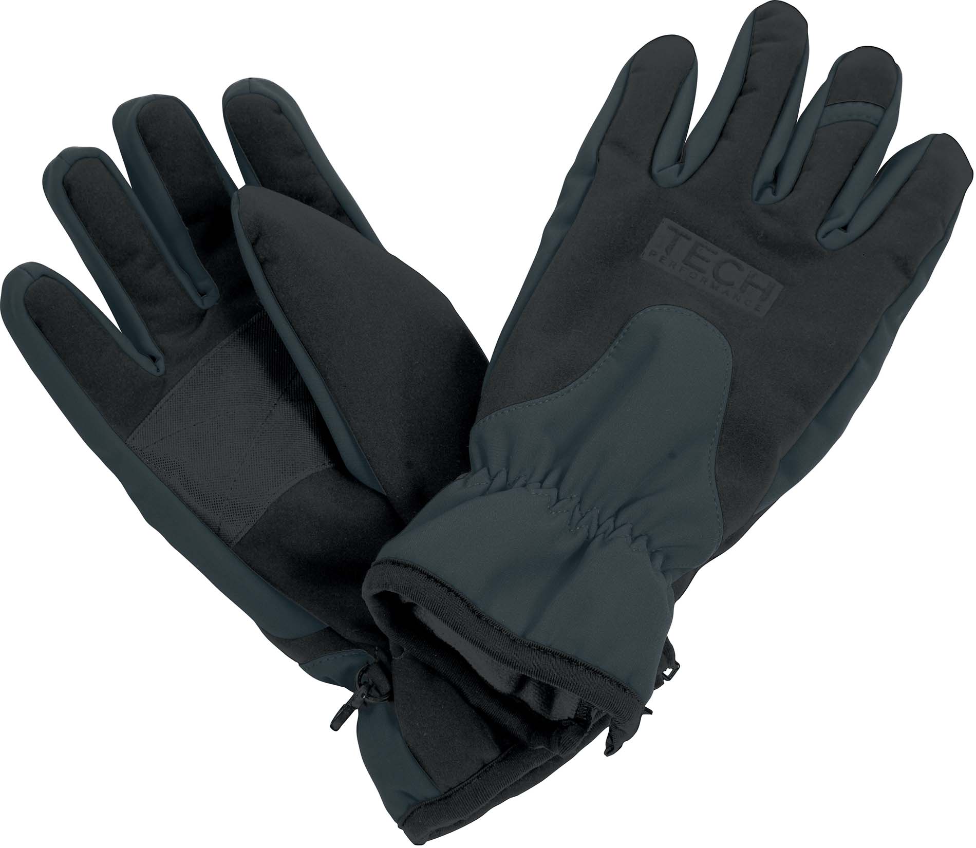 Gants softshell r134x- grey / black - Promociel