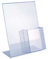 Présentoir de visuel a4 avec bac a6 - 1/3 a4 - Promociel