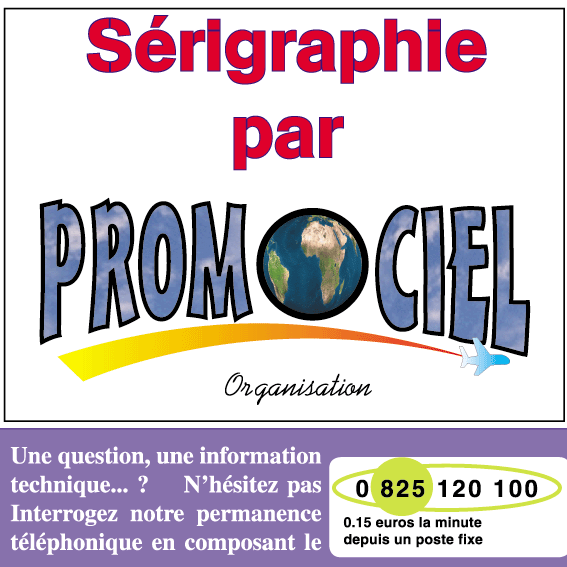 Sérigraphie 2 couleurs 1 face (de 1 à 100 pièces) par modèle - Promociel