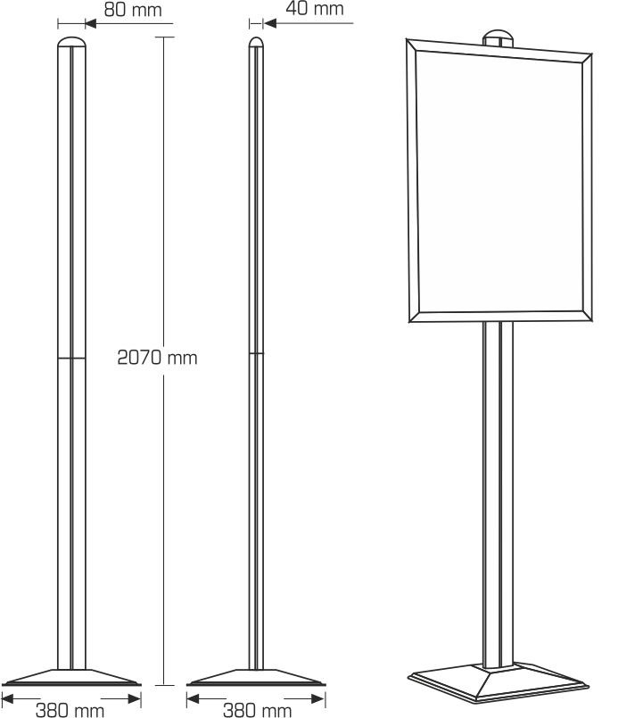Porte affiche a2 solcadra2 - Promociel