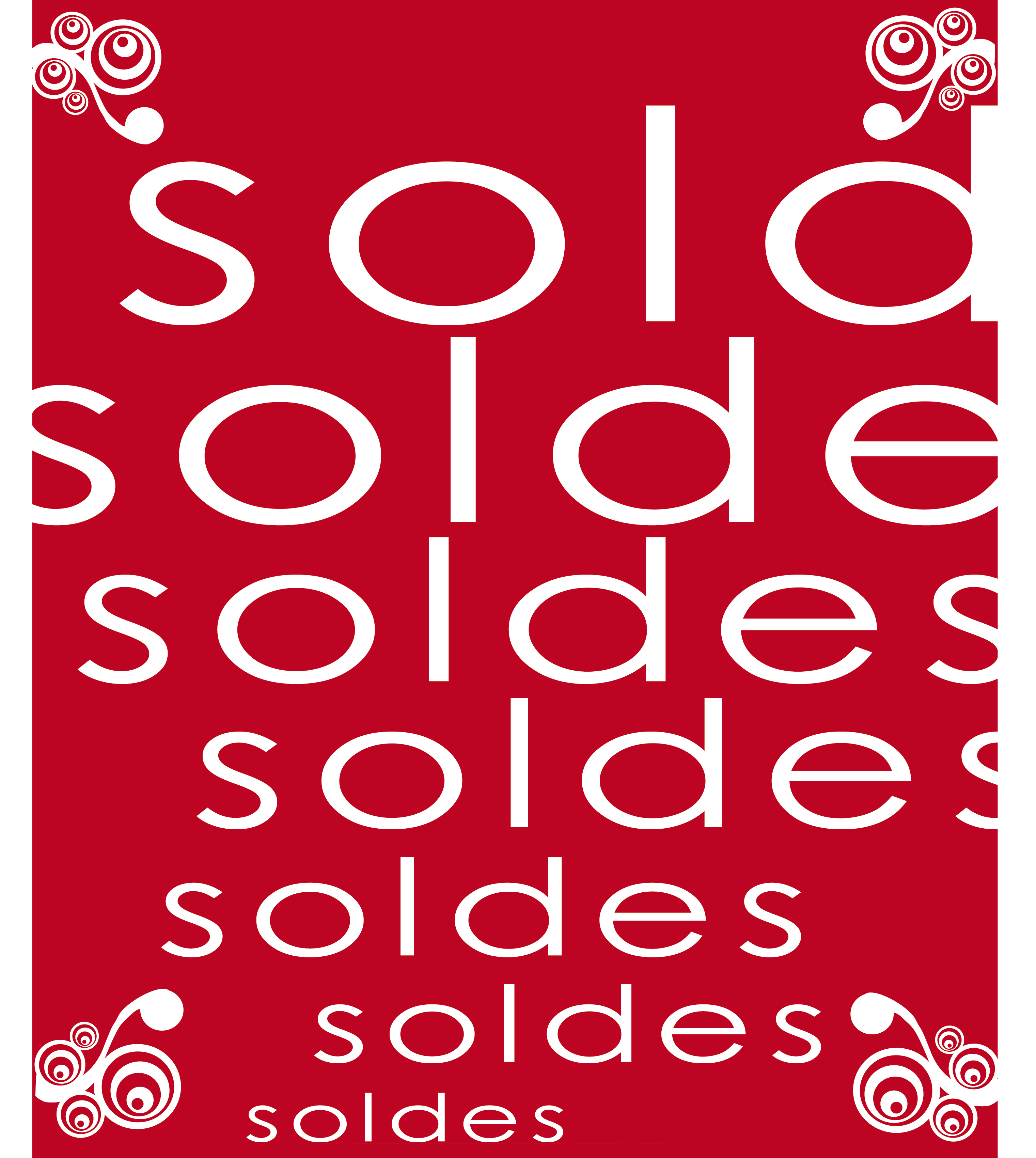 Affiche soldes baroque 100 x 120 cm - Promociel