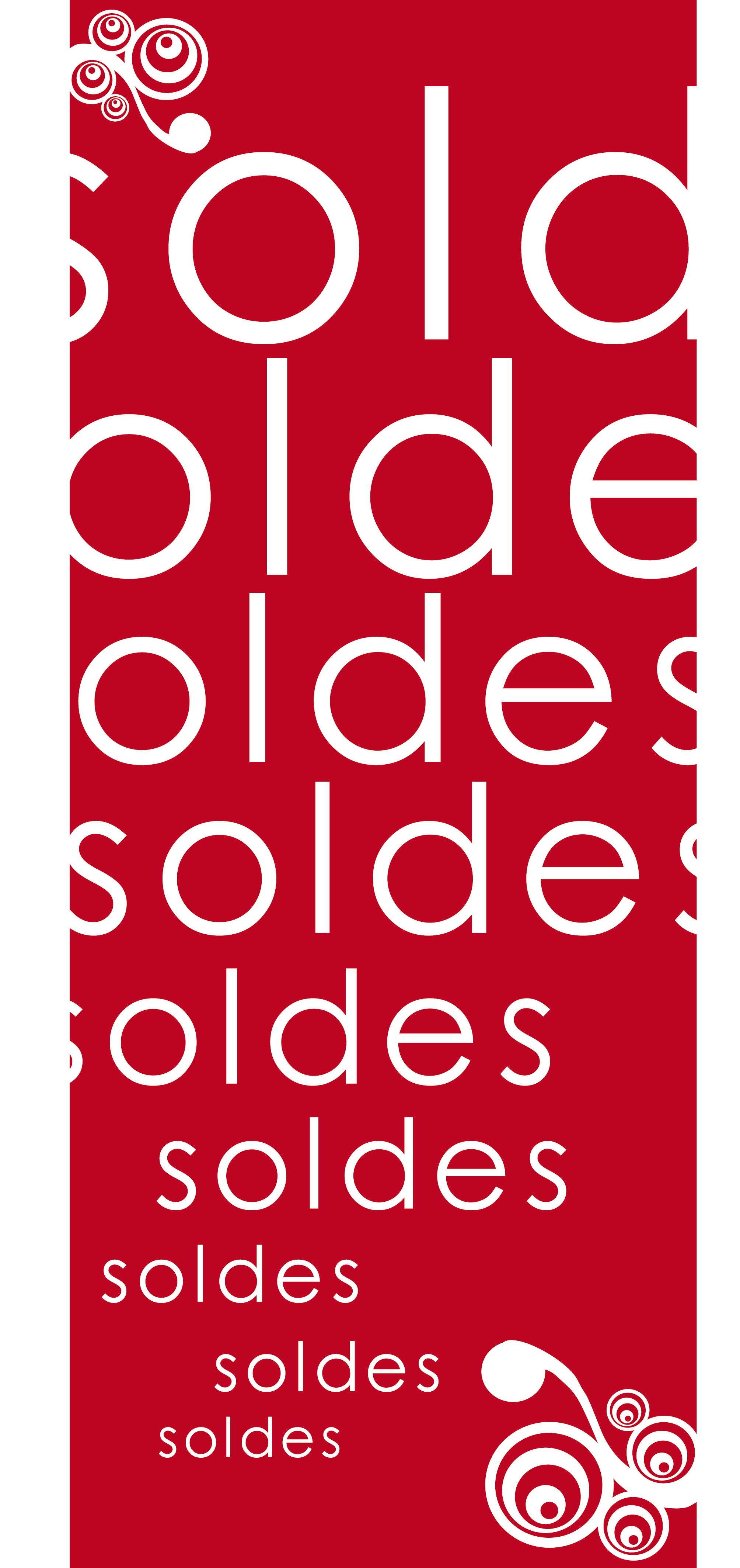 Affiche soldes baroque 150 x 60 cm - Promociel