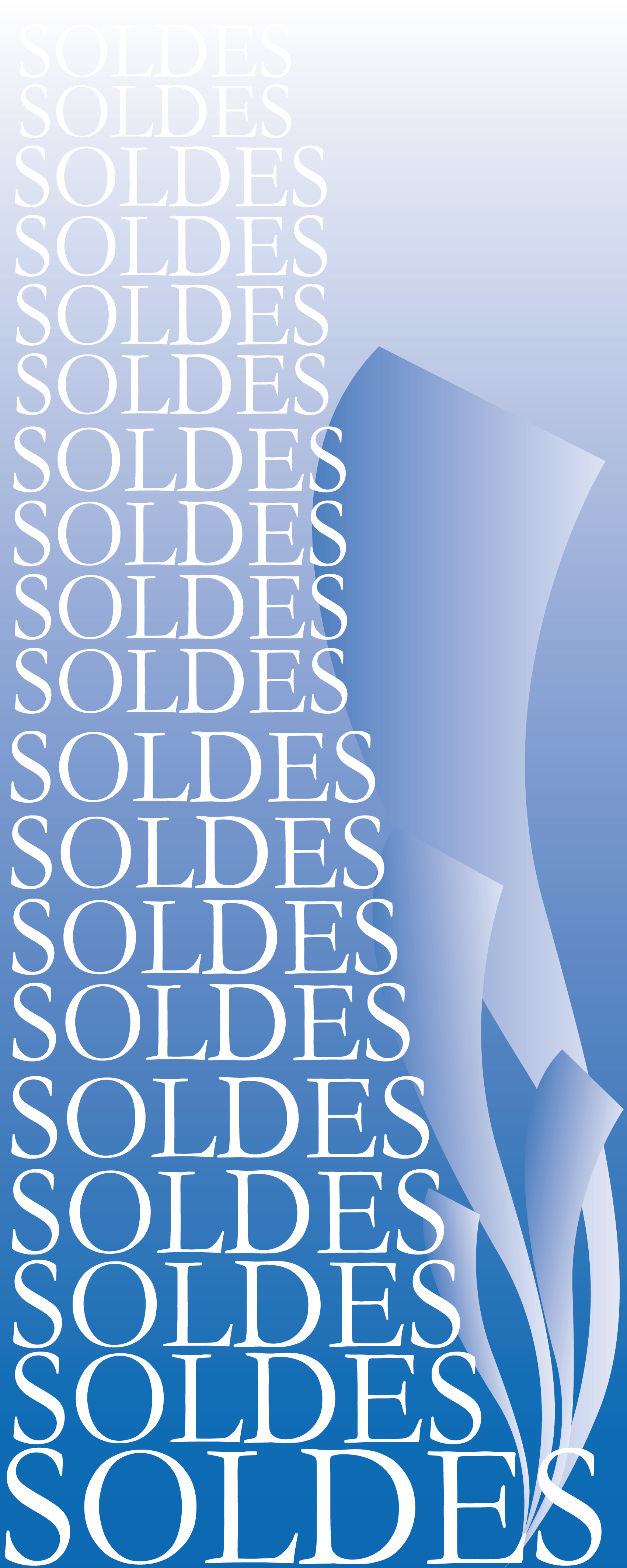 Autocollant soldes miroir 150 x 60 cm vertical - Promociel
