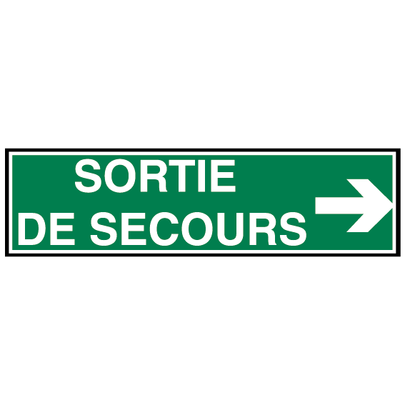 Autocollant sortie de secours 1 - Promociel