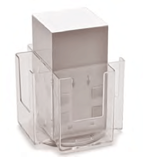 Présentoir rotatif de comptoir a6 4 compartiments - Promociel