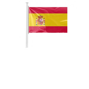 Drapeau Espagne 200 x 300 cm avec écusson
