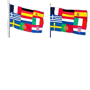 Les drapeaux des pays européens 
