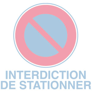 Panneau interdiction de stationner chemin privé PVC - Promociel