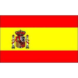 Drapeau Espagne Avec Ecusson 100 X 150 Cm Veritable Drapeau Espagnol En Tissu Promociel