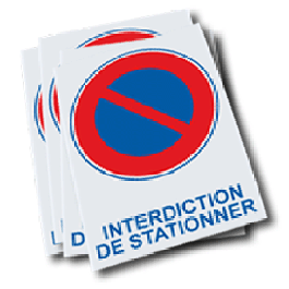 Etiquette adhésive interdiction de stationner dissuasif : Promociel