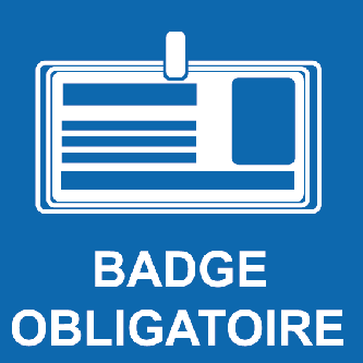Panneau badge obligatoire PVC