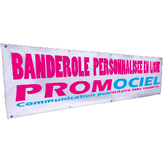 Banderole personnalisée 4 x 1.60 m sur bâche 440 grs/m²