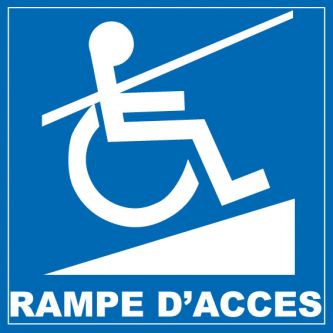 Panneau rampe d'accès handicapé PVC