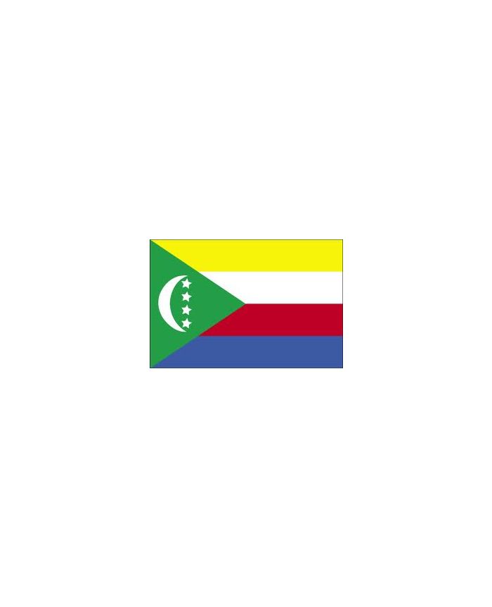 Drapeau Comores - véritable drapeau Comorien en tissu : Promociel