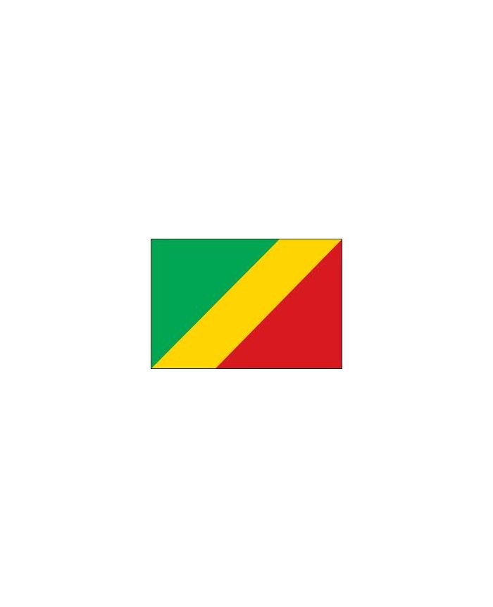 Congo Kinshasa Drapeau Avec Corde Et Bouton - Artisanal Le