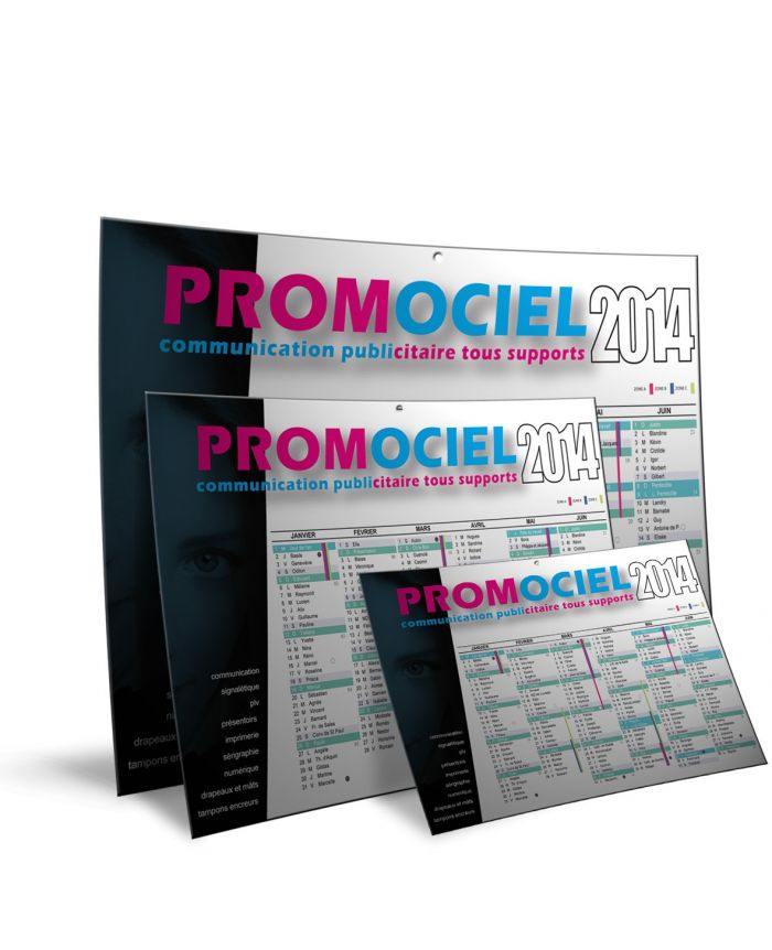 Calendriers personnalisés A4 les 1000 ex - calendriers publicitaires 2022 :  Promociel