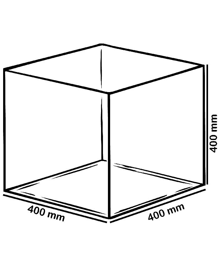 Cube plexi pour A4 L-/ Pc.