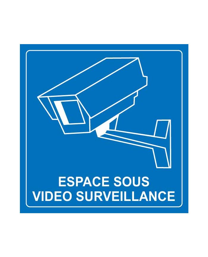 Panneau espace sous vidéo surveillance 2 PVC panneaux d