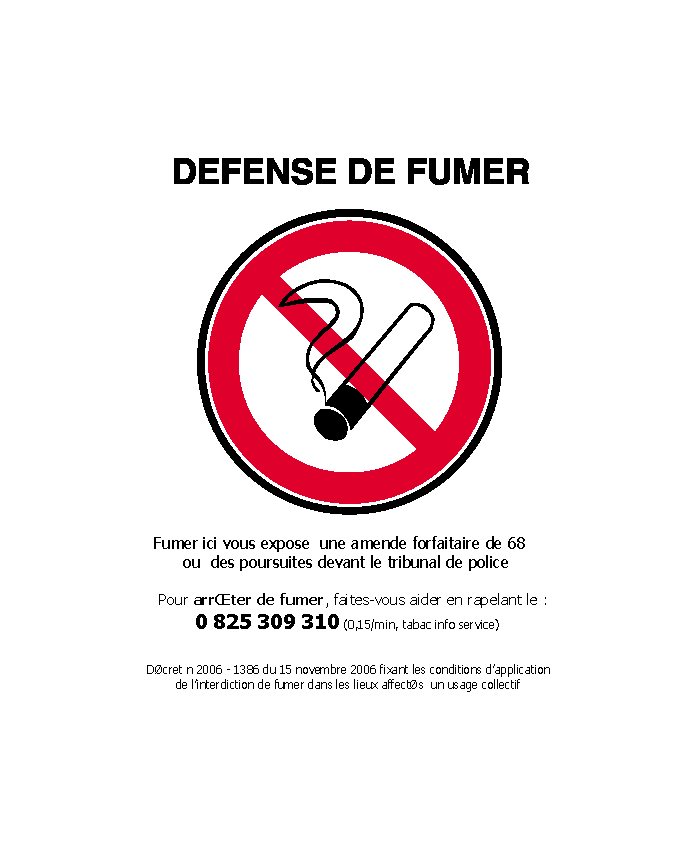 Panneau Interdit De Fumer Interdiction De Fumer Autocollant Rond Moderne Illustration