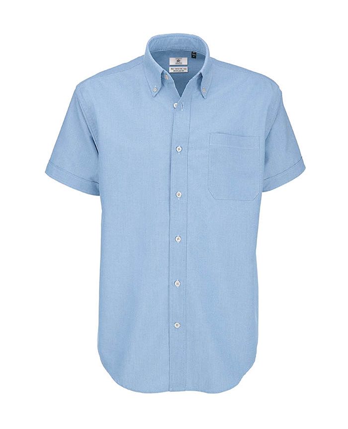 Chemise manche top courte bleu