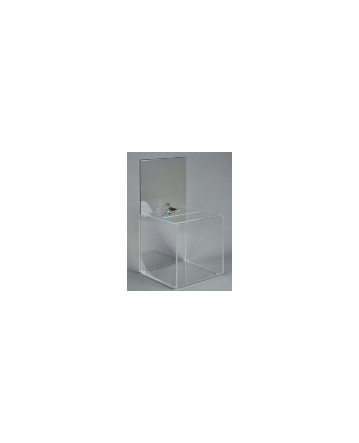 Urnes Cube en plexiglas transparent avec clé