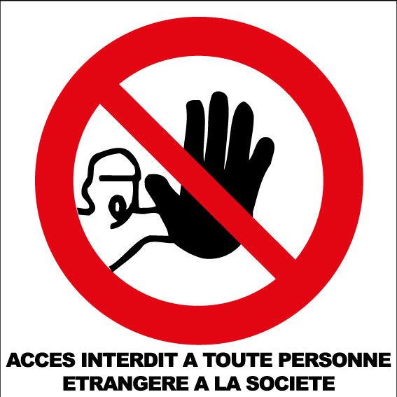 Signalétique d'interdiction en vente dans différents formats chez Promociel