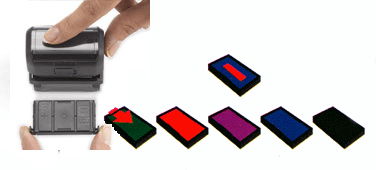 Cassettes d'encrage pour tampons encreurs en vente chez Promociel dans différents coloris