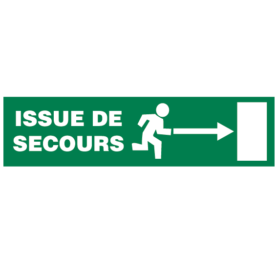 Panneau ou autocollant issue et sortie de secours en vente chez Promociel