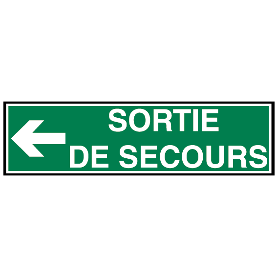 Signalétique sorte de secours en vente chez Promociel