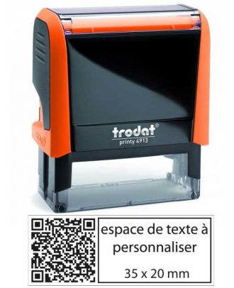 Tampon encreur printy 4913 personnalisé avec flash code / QR code internet