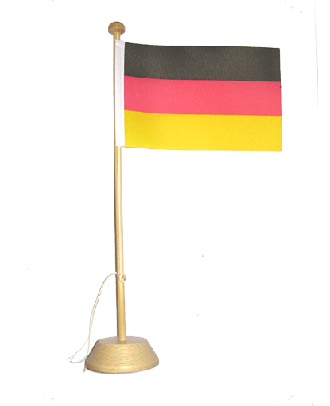 Drapeau de table Allemagne en bois vernis