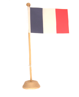 Petit drapeau France bois 4x3/6,5cm - par 144 - RETIF