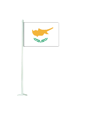 Drapeau de table PVC Chypre