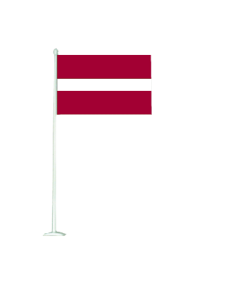 Drapeau de table PVC Lettonie