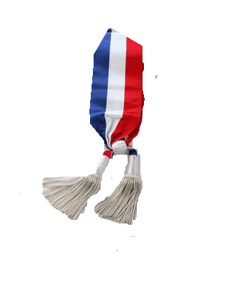 Echarpe tricolore argent 200 cm