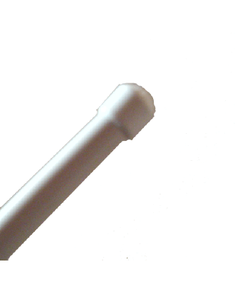 Embout porte tube PVC blanc