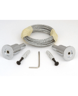 Tendeurs pour câbles Kit de treillis en fil, kit de câble métallique pour  système suspendu de rideau métallique, corde de lumière-dt