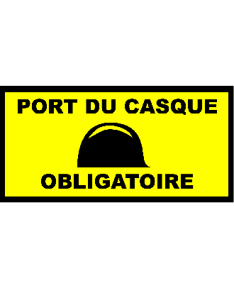 Panneau akilux port du casque obligatoire