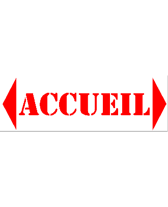 Panneau de fléchage accueil