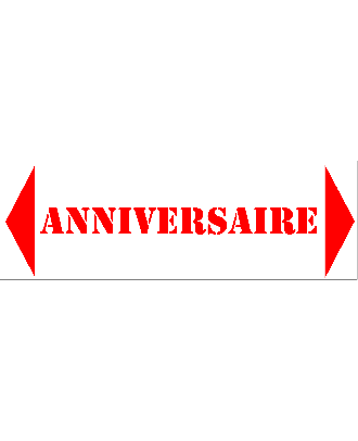 Panneau de fléchage anniversaire