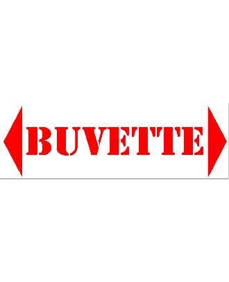 Panneau de fléchage buvette