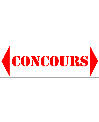 Panneau de fléchage concours