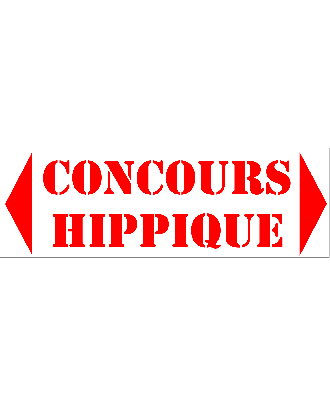 Panneau de fléchage concours hippique